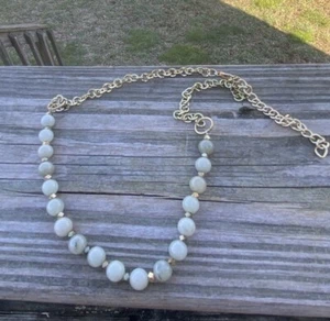 Collar de cuentas de mármol irlandés Connemara cadena tono oro - Imagen 1 de 7