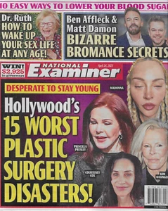 National Examiner Hollywood Plastic Surgery Ben Affleck Matt Damon Dr. Ruth 2023 - Picture 1 of 12