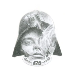 Star Wars ESB Black & White Die-Cut Sketch Card by Can Baran - Luke Skywalker - Picture 1 of 3