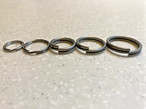 Stainless Steel Split Rings Double Loop Dog Cat ID Collar Lead Tags Replacement - Picture 1 of 24