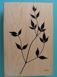 Leafy Branch, Large COMOTION Rubber Stamp - Picture 1 of 2