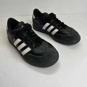 Adidas Samba Shoes Youth Size US 2.5 Sneakers leather unisex Black Soccer - Picture 1 of 10