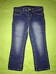 Justice Girls Sz 8 Reg Blue Denim Cropped Jeans Capri Jeggings Pristine Cond - Picture 1 of 12