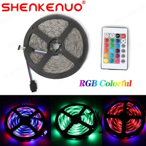 16 FT Flexible 2835 RGB LED SMD 5M Strip Light Remote Fairy Lights Room TV Party - Picture 1 of 12
