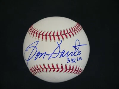 RON SANTO SIGNED BASEBALL WITH "342 HRS" INSCRIPTION JSA COA *B1319 - Image 1 of 4