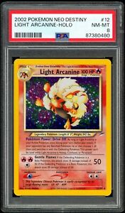 Pokemon LIGHT ARCANINE Neo Destiny Set HOLO RARE Card 12/105 Foil SWIRL - PSA 8