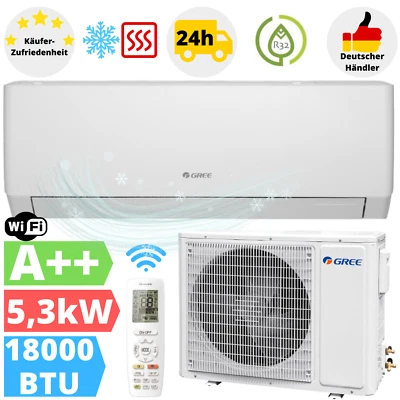 Gree Pular Pro White Klimaanlage 18000BTU Klimagerät Ionisator Klima 5,3kW WLAN - Bild 1 von 4