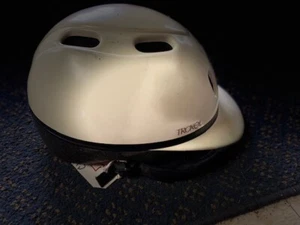 CASCO DE SEGURIDAD TROXEL Talla Grande En muy buena condición entrenador 7-7 1/2 Blanco con Cubierta Negra - Imagen 1 de 5