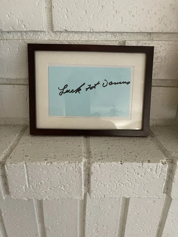 Fats Domino Vintage Rock Star Autograph/Signed 3x5 Card Framed Cover