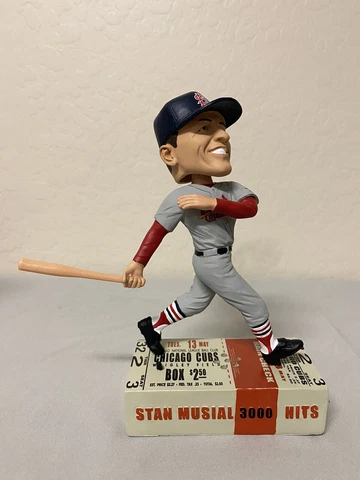 Stan Musial St Louis Cardinals 3000 Hits Bobblehead Audio Ticket Base Ltd #150 Cover
