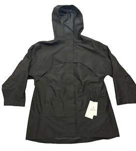 Lululemon Mid-Length Waterproof Rain Coat Jacket BLK Black Size XL - Picture 1 of 16