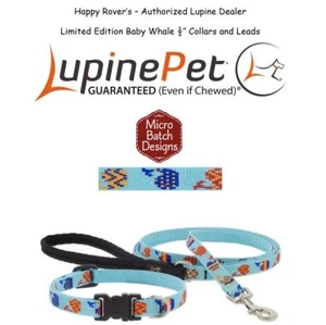 Collares para perro Lupine Lifetime edición limitada correas de 1/2" - ballena bebé - Imagen 1 de 8