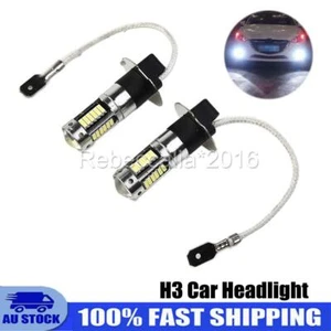 2x H3 LED HEADLIGHT FOG DRIVING LIGHT BULBS CAR LAMP GLOBES White For Holden AU - Picture 1 of 9