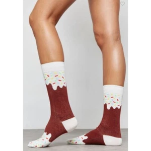 Par de calcetines cómodos en forma de pop Doiy, chocolate (8,7 x 1,2 pulgadas) - Imagen 1 de 3