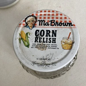 Vintage Ma Brown Corn Relish Glas - Bild 1 von 10