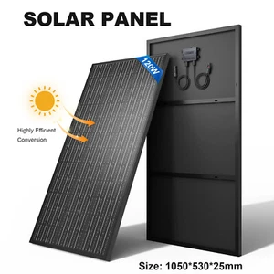 120 Watt Solarpanel 12 Volt Monokristalline Solar PV Modul für Wohnwagen Boot RV - Bild 1 von 12