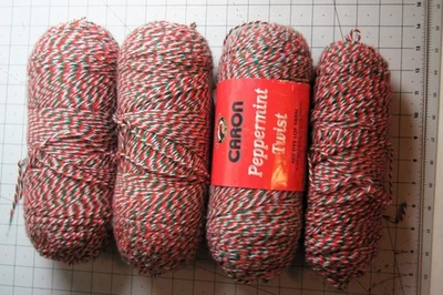 Lot of 3 1/2 Caron Peppermint Twist Yarn 28 oz Total - Image 1 of 3