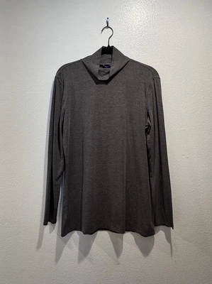 Kit And Ace Too Mujer Talla XL Manga Larga Cuello Alto Calce Ajustado Gris Carbón Foto 1 de 4