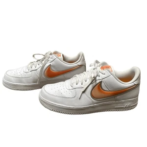 NIKE AIR FORCE 1 '07 LV8 3 Low AO2441-102 Swoosh uomo 13 bianco holo buccia arancione - Foto 1 di 8