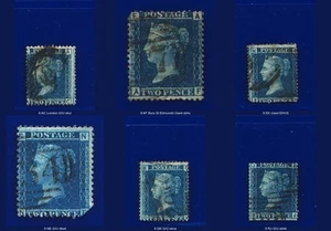 1858 SG45 2d Blue Plates 8 AC & 9 AF-RJ Good Used & Used Choice of 6 Items kajr - Picture 1 of 13