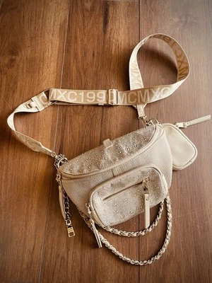 Steve Madden BMaxima Blush Rhinestone Convertible Belt Bag Crossbody - Image 1 of 4