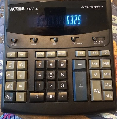 Victor 1460-4 12 Digit Display Heavy Duty Commercial Printing Calculator C3 - Image 1 of 4