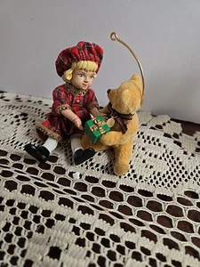 1994 Hallmark Keepsake Ornament Lacinda and Teddy Vintage Excellent Condition - Picture 1 of 7