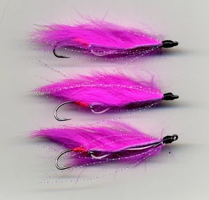 Trout Flies: MINI Snake Flies: Little Pink Devil x 3 size 8 UK Tied (code 741) - Picture 1 of 3