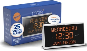 Simpl Rosie Reminder Large Display Talking Alarm Clock – 25 Personalized Voice R - Picture 1 of 12