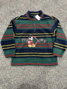 NWT The Disney Store Striped Long Sleeve Fleece Sweat Jacket Youth Size XS 4/5 - Picture 1 of 5