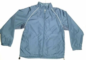 *Athletech Men Light Weight Jacket Blue Size Medium Mesh Liner Zipper Closure - Picture 1 of 12