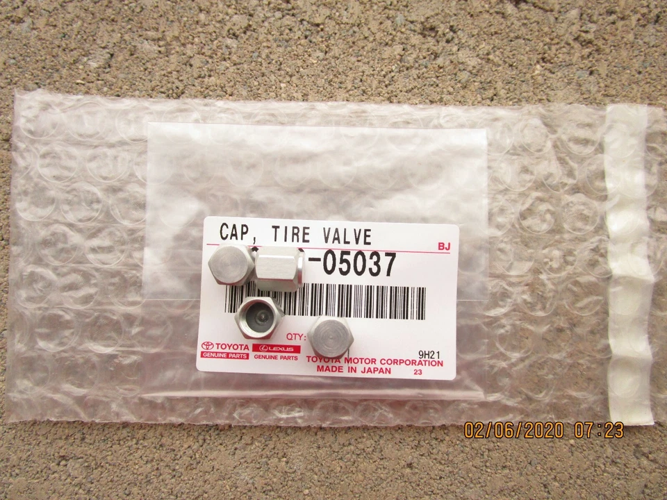 FITS: 03 - 20 TOYOTA 4RUNNER TIRE VALVE STEM ALUMINUM CAP OEM QTY = 4 NEW - Image 1 of 2