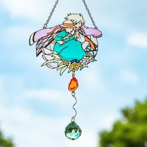 Japan Studio Ghibli Howl's Moving Castle Sun Catcher stile vetro colorato - Foto 1 di 11