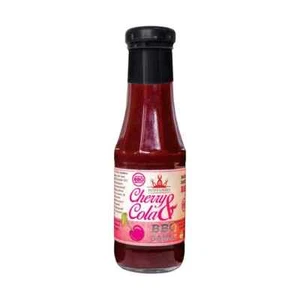 POPPAMIES CHERRY & COLA BBQ SAUCE Glass Bottle 345g 12oz - Picture 1 of 3