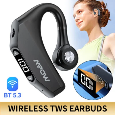 MPOW Bluetooth Headset Kopfhörer Trucker Kabellos Handy Smartphone Einohr Ohrhörer DE