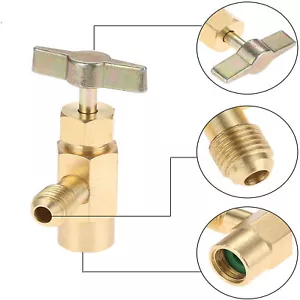 R1234YF A/C Self-Sealing Can Tap Bottle Opener 1/2" to 1/4" SAE Dispenser Valve - Picture 1 of 5