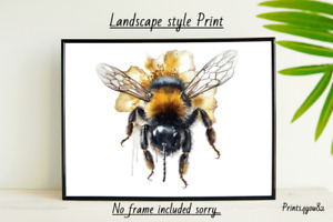 WINGED  BEE INSECT A4 PRINT POSTER PICTURE WALL ART HOME DECOR UNFRAMED NEW GIFT