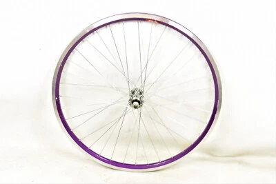 24" Bike / Bicycle Front Wheel Purple Alloy ex Raleigh Warranty 507 - 17 3/8" - Image 1 of 2