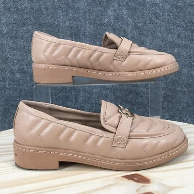Aldo Shoes Womens 8 Flex Casual Slip On Quilted Loafers Pink Faux Leather - Image 1 of 4
