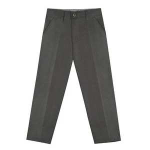 Buyless Fashion Boys Pants Flat Front Regular Fit Polyester Formal and Casual - Picture 1 of 28