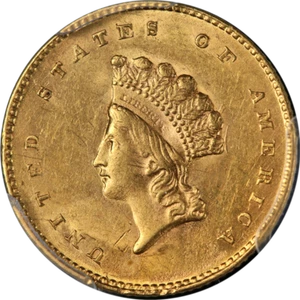 1855-P Type 2 Indian Princess Gold $1 PCGS MS62 Great Eye Appeal Nice Strike - Picture 1 of 4