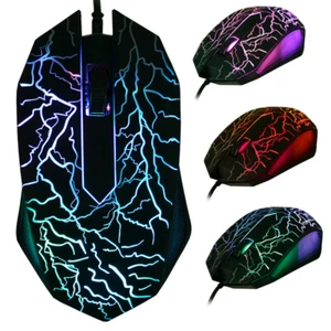 New USB Wired Gaming Mouse 2400 DPI LED Ergonomic for PC Fast Shipping - Picture 1 of 7