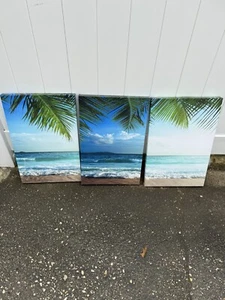 3er Set 16” x 24” x 1,5” Galerie Verpackung Wandkunstdrucke. Ozeanszenen. - Bild 1 von 7