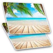 Barbados Island Paradise Beach Cool Gift #21190 2 x Vinyl Stickers 7.5cm 