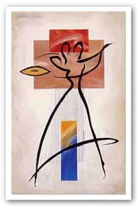 Spirit Dance II Mercate Tintoretto Papier Alfred Gockel Abstrakter Kunstdruck 20x28 - Bild 1 von 1