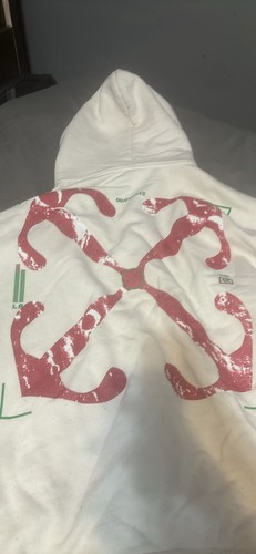 OFF WHITE felpa con cappuccio bianca spenta