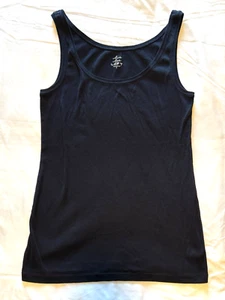 Ann Taylor Tank Top Black S Lightweight Layering Shirt Live Love Loft Women's - Picture 1 of 5
