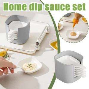 7Pcs/Set with Handle Condiment Containers BBQ Vinegar Dish Kitchen Supplies - Picture 1 of 12