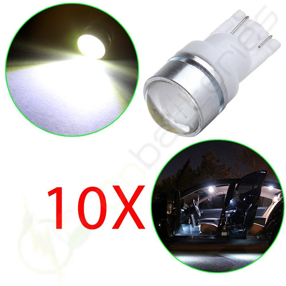 10x High Power T10 194 168 W5W 579 1.5W White Bulb LED For License Plate Light - Image 1 of 4