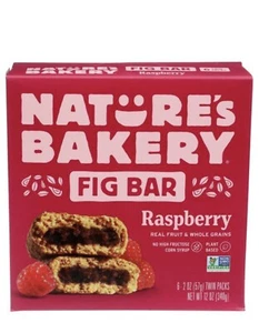 Nature's Bakery Fig Bar Whole Wheat Raspberry - Vegan 12 oz Pack of 3 - Picture 1 of 1